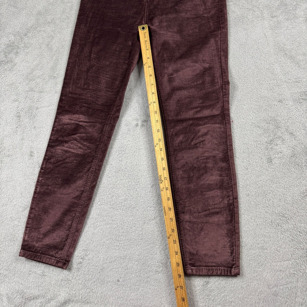 Free People Skinny Pants Brown Plum High Rise Size‎ 28 Stretch (W28in. x L26in.) - Picture 6 of 9